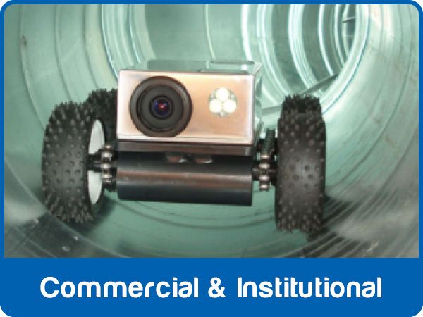 ANATROLLER robot inside a commercial ventilation duct - Air 2 Inc.